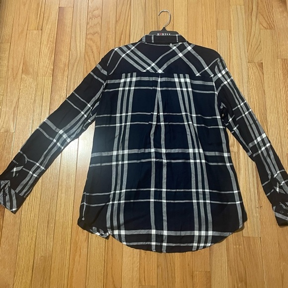 Workshop Republic Clothing Navy and White Plaid Button Down Size Large - Picture 5 of 6